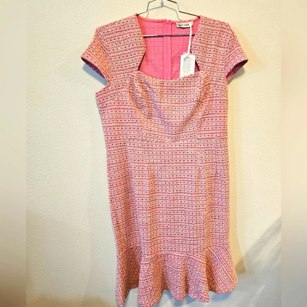 2XL Grace Karin Pink Tweed Dress (NWT) - Picture 1 of 4